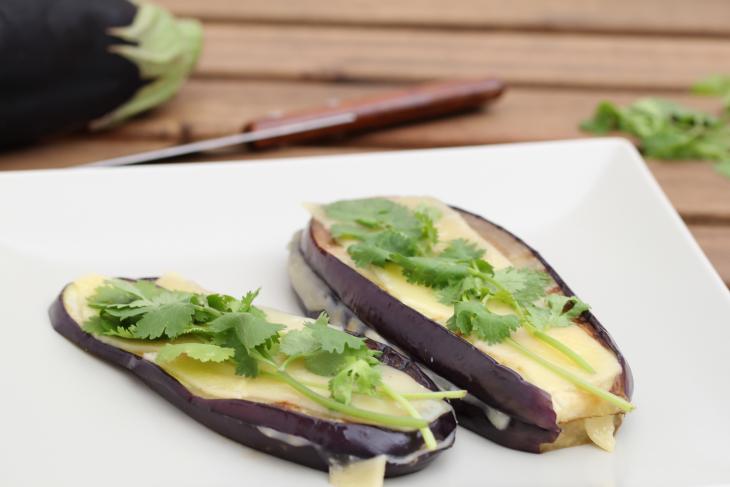 Tosti van aubergine