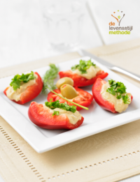 Paprika met humus
